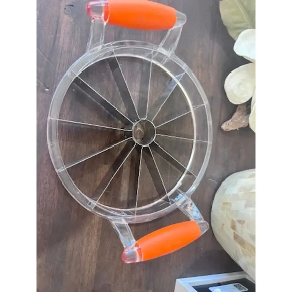 Modern Home Watermelon Melon Slicer Cutter‎ Corer 12-Slice Dual Handles